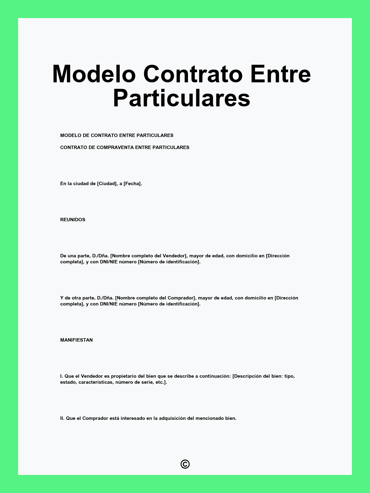 Modelo Contrato Entre Particulares
